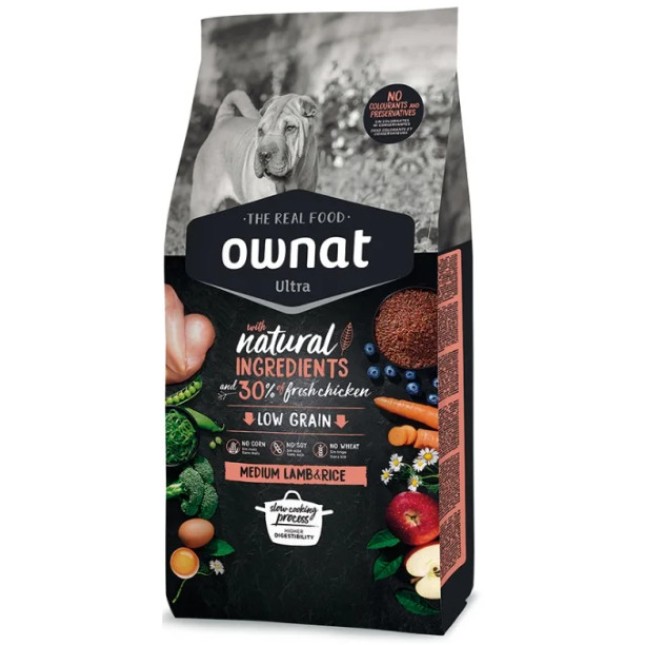 Ownat Ultra Medium Adult Αρνί και Ρύζι  3Kg