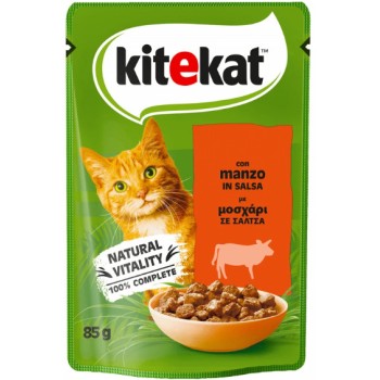 Kitekat Pouch Μοσχάρι σε σάλτσα 85g