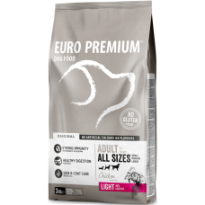 EuroPremium για ενήλικες σκύλους light με κοτόπουλο & ρύζι 3kg