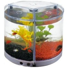 Πλαστικό ενυδρείο 3 in 1 mini betta tank με μετασχηματιστή ιδανικό για μονομάχους D20cmx17cm