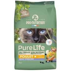Pro-nutrition flatazor pure life πλήρης τροφή για στειρωμένες ενήλικες γάτες με κοτόπουλο