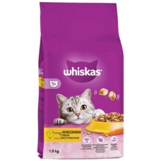 Whiskas πλήρη και ισορροπημένη διατροφή για ενήλικες γάτες με γεμιστές κροκέτες κοτόπουλου 1.9 kg
