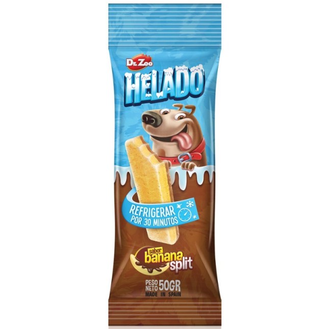 Dr Zoo Helado Λιχουδιά Σκύλου Dr Zoo Helado Παγωτό Μπανάνα 50gr