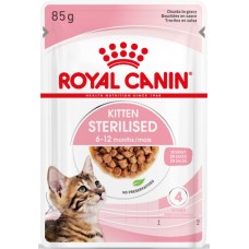 Royal Canin Πλήρης τροφή για στειρωμένα γατάκια με ψιλοκομμένες φέτες σε σάλτσα 85g