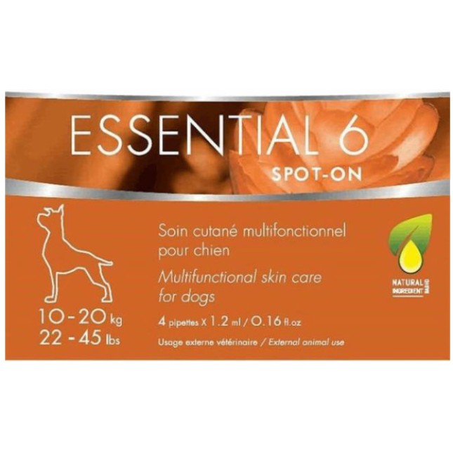 Dermoscent ESSENTIAL 6 δέρμοκαλλυντικό για σκύλους  10-20kg 4 πιπέτες