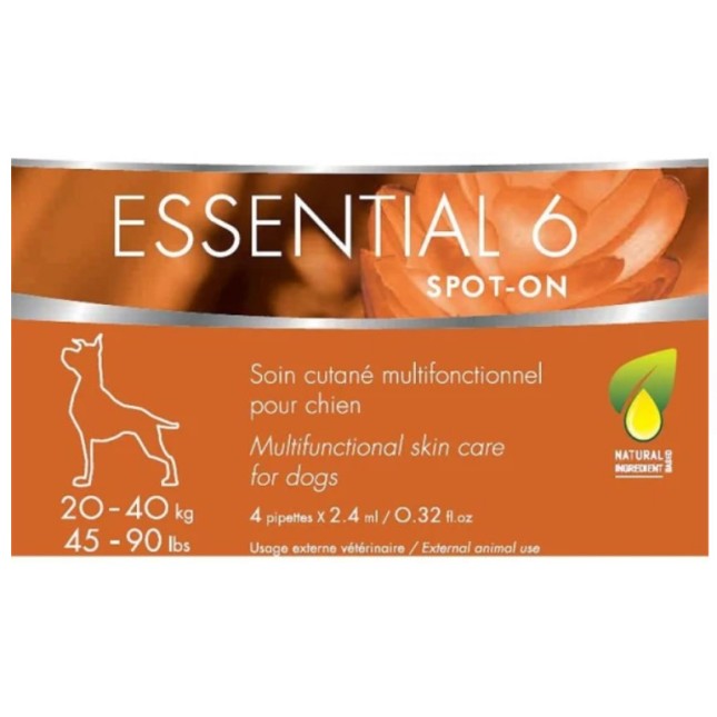 Dermoscent ESSENTIAL 6 δέρμοκαλλυντικό για σκύλους 20-40kg 4 πιπέτες