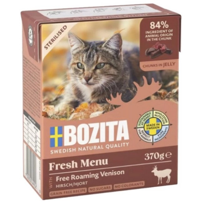 Bozita chunks sterilised ζελέ ελάφι grain free 370gr