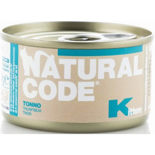 Natural Code τροφή για γατάκια που μεγαλώνουν με Τόνο 85gr