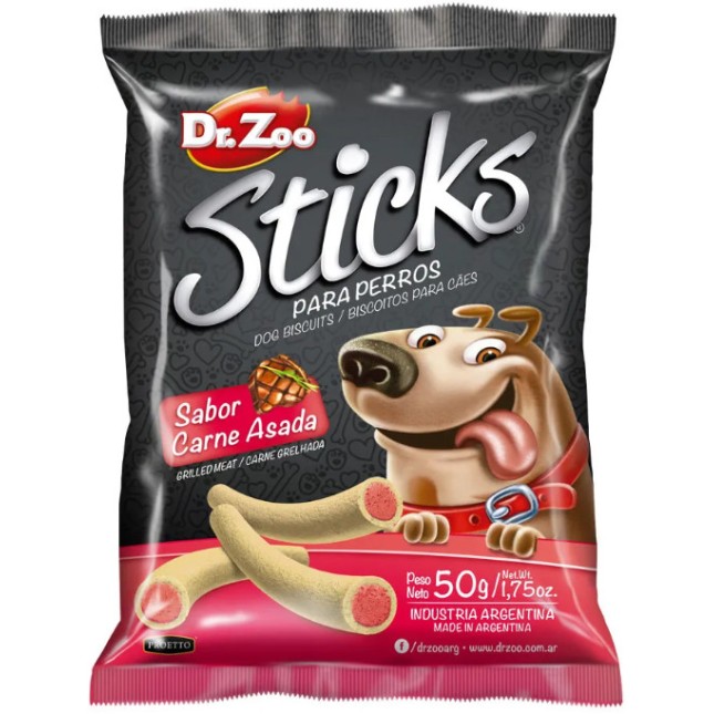 Dr Zoo Sticks με γεύση ψητό κρέας 50gr