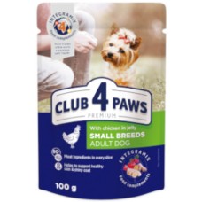 Kormotech Club 4 Paws υγρή τροφή  για ενήλικους σκύλους μικρόσωμων φυλών με κοτόπουλο 100gr