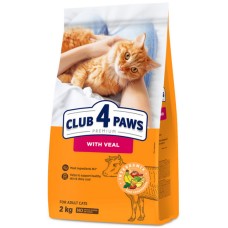 Kormotech Club 4 Paws τροφή για ενήλικες γάτες με μοσχάρι 2kg