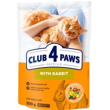 Kormotech Club 4 Paws Πλήρης ξηρή τροφή για ενήλικες γάτες με κουνέλι