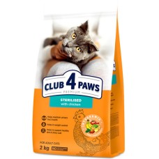 Kormotech Club 4 Paws τροφή για στειρωμένες γάτες με κοτόπουλο 2kg