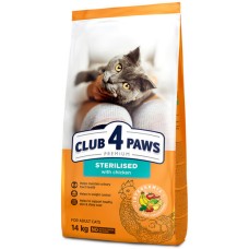 Kormotech Club 4 Paws τροφή για στειρωμένες γάτες με κοτόπουλο 14kg