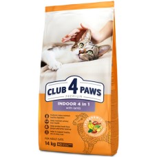 Kormotech Club 4 Paws τροφή για γάτες που ζουν μέσα στο σπίτι με αρνί 14kg